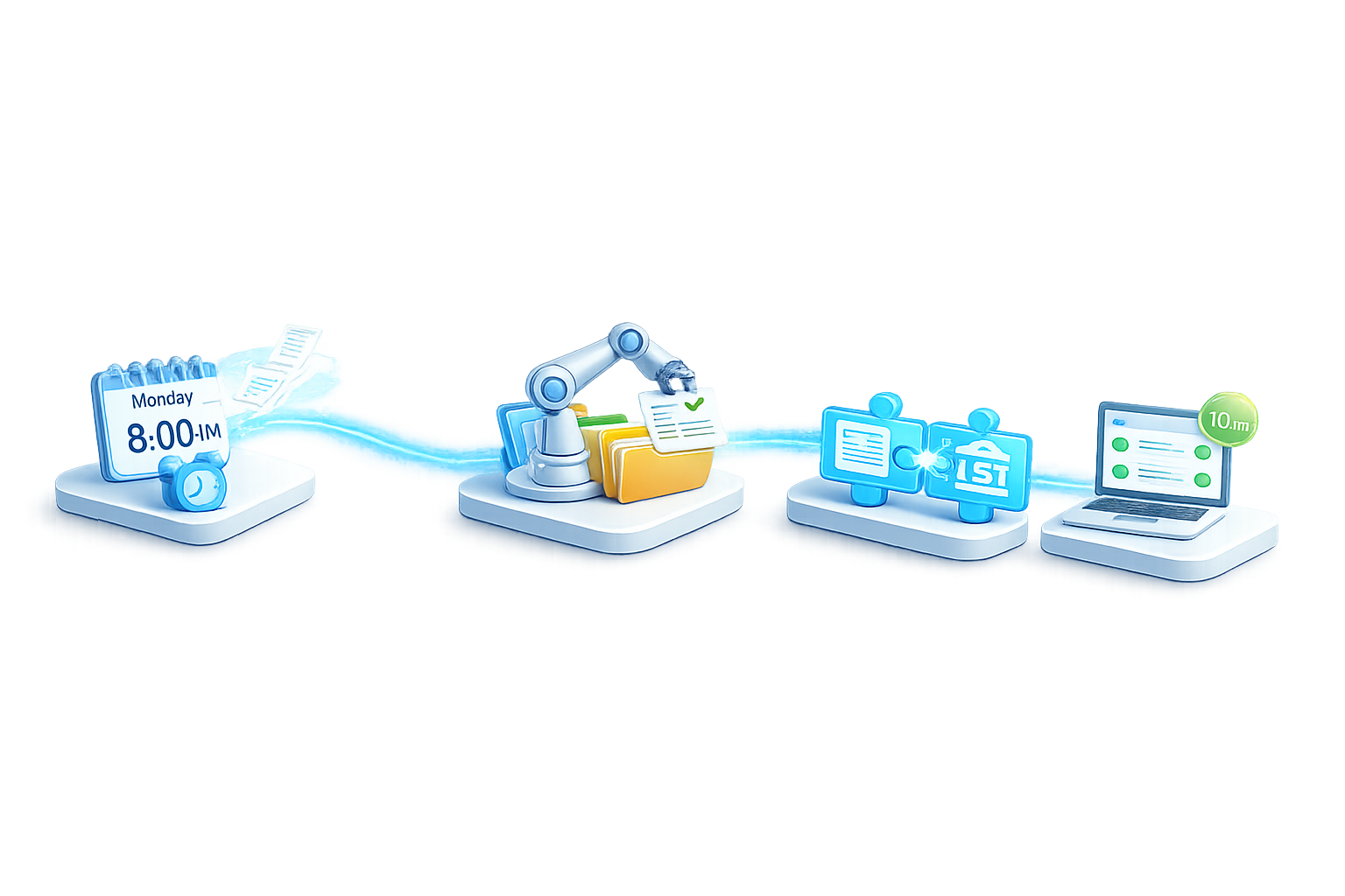 💡 Exemple : Chaque lundi à 8h00